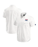 Darius Rucker Collection by Fanatics Men's Cream Chicago Cubs Printed Button-Down Shirt