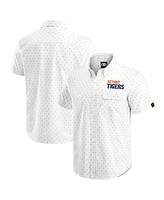 Darius Rucker Collection by Fanatics Men's Cream Detroit Tigers Printed Button-Down Shirt