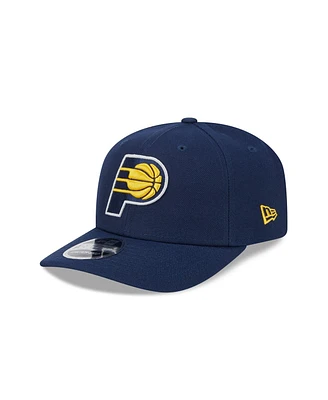 New Era Men's Navy Indiana Pacers Core Logo 9SEVENTY Stretch-Snap Hat