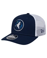 New Era Men's Navy/White Minnesota Timberwolves Trucker 9SEVENTY Stretch-Snap Hat