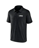 Logo Athletic Men's Black Detroit Lions Unstoppable Polo Shirt