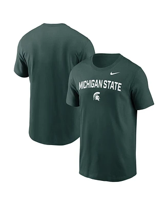 Nike Men's Green Michigan State Spartans Primetime Arch Stack T-Shirt