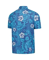 Margaritaville Men's Navy Cleveland Guardians Palm Shade Party Button-Up Shirt