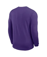 Nike Men's Purple Lsu Tigers 2025 Sideline Coach Uv Performance Long Sleeve T-Shirt