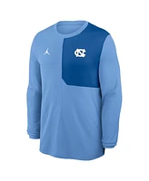 Jordan Men's Carolina Blue North Tar Heels 2025 Sideline Coach Uv Performance Long Sleeve T-Shirt