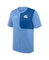 Jordan Men's Carolina Blue North Carolina Tar Heels 2025 Sideline Uv Performance Coach T-Shirt