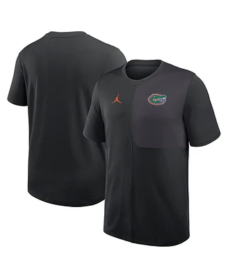 Jordan Men's Black Florida Gators 2025 Sideline Uv Performance Coach T-Shirt