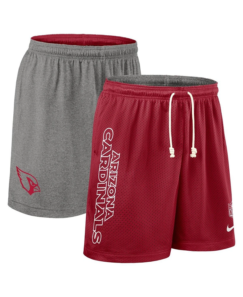 Nike Men's Cardinal Arizona Cardinals Sideline Reversible Performance Shorts