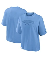 Nike Women's Powder Blue Los Angeles Chargers Glory Arch Boxy T-Shirt