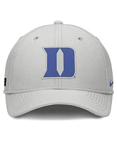 Nike Men's Gray Duke Blue Devils Rise Practice Performance Adjustable Hat