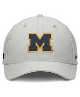 Nike Men's Gray Michigan Wolverines Rise Practice Performance Adjustable Hat