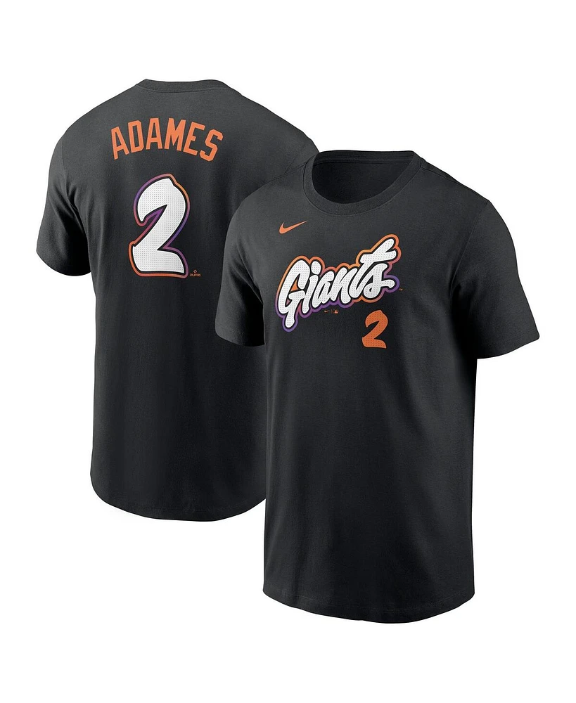 Nike Men's Willy Adames Black San Francisco Giants 2025 City Connect Fuse Name Number T-Shirt