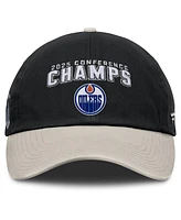 Fanatics Men's Black/Gray Edmonton Oilers 2025 Western Conference Champions Adjustable Hat