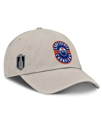 Fanatics Women's Natural Edmonton Oilers 2025 Western Conference Champions Adjustable Hat