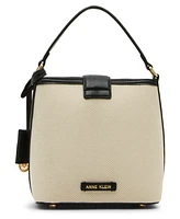 Anne Klein Covered Buckle Convertible Strap Bucket Bag