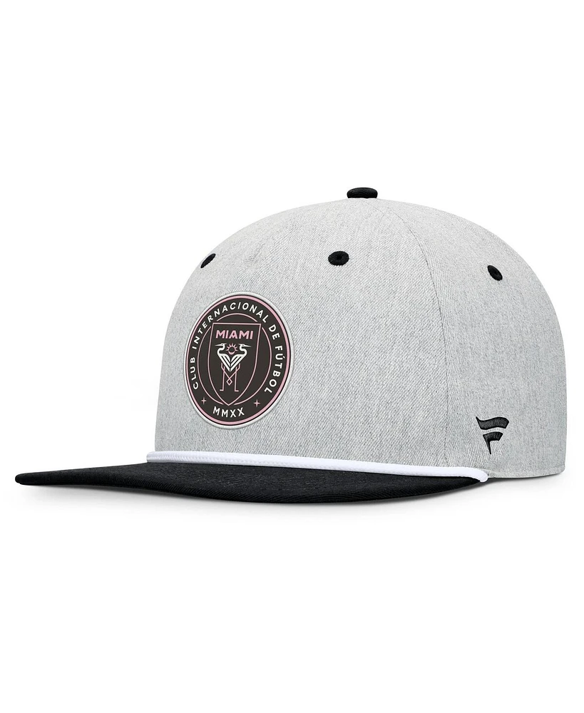 Fanatics Men's Heather Gray Inter Miami Cf Chip Golfer Snapback Hat