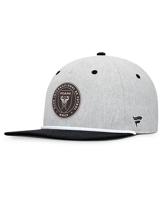 Fanatics Men's Heather Gray Inter Miami Cf Chip Golfer Snapback Hat