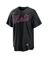 Nike Men's Francisco Alvarez Black New York Mets Alternate Replica Jersey