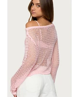 Edikted Women's Inara Off Shoulder Crochet Top
