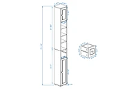 Casainc Tall Slim 71" Freestanding Bathroom Cabinet with Drawer, 2 Doors & Adjustable Shelves in White