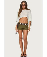 Edikted Womens Laline Oversized Knit Crop Top