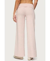 Edikted Women's Lilah Striped Fold Over Pants
