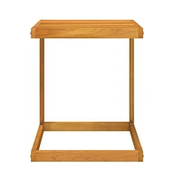 vidaXL C Table 16.5"x15.7"x19.7" Solid Wood Acacia