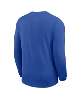 Nike Men's Royal Kentucky Wildcats 2025 Sideline Coach Uv Performance Long Sleeve T-Shirt