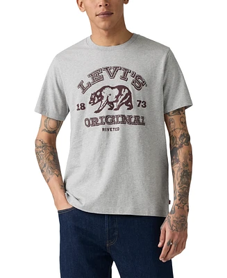 Levi's Men's Classic Fit Short Sleeve Grizzly Bear Graphic Crewneck T-Shirt