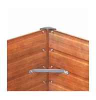 vidaXL Garden Raised Bed Rusty 50.8"x50.8"x30.3" Corten Steel