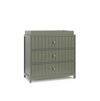 Graco Teddi 3 Drawer Chest with Changing Table Topper (Olive)
