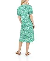 Fever Women's V-Neck Empire Waist Midi Dress