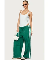 Edikted Women's Fauna Nylon Track Pants