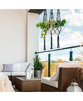 Sorbus Macrame Plant Hanger - for Indoor & Outdoor Hanging - Cotton Rope, for Home, Patio, Garden