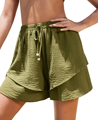 Cupshe Women's Petal Breeze Green Shorts