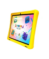 Linsay 10.1"Octa Core 256GB Storage Android 15 Tablet with Yellow Kids Defender Case and Led Backpack Yellow