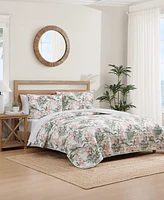 Tommy Bahama Island Orchid Cotton Reversible 3-Pc. Quilt Set