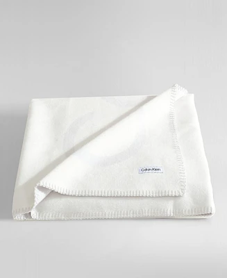 Calvin Klein Logo Reversible Throw, 50" x 70"