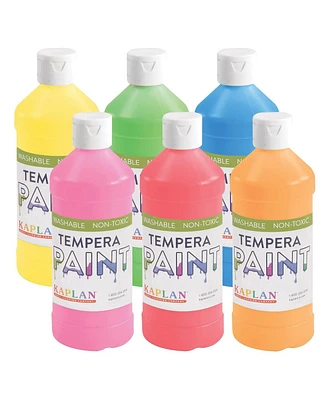 Kaplan Early Learning Kaplan Kolors Fluorescent Tempera - Set of 6