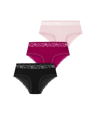 City Chic Plus Iris 3 Pack Cotton Cheeky Panty