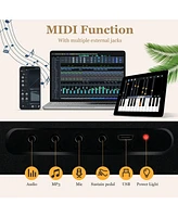 88-Key Foldable Digital Piano with Midi and Wireless Bt