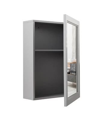 Volenca Mirrored Bathroom Medicine Cabinet with Single Door and Adjustable Shelf