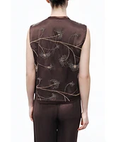 Nocturne Women's Beaded Tie-Front Vest