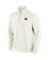 Tommy Bahama Men's Cream Georgia Bulldogs Tobago Bay Half-Zip Tri-Blend Sweatshirt
