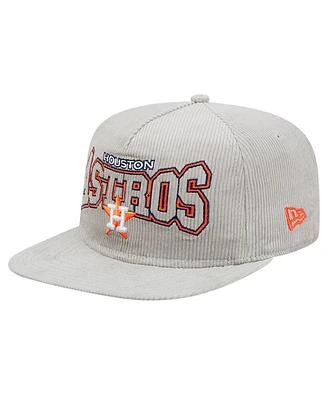 New Era Men's Gray Houston Astros Corduroy Golfer Snapback Hat