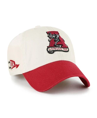 '47 Brand Men's Cream Alabama Crimson Tide Grand Stand Clean Up Adjustable Hat
