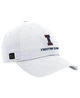 Nike Men's White Illinois Fighting Illini 2025 On-Field Club Adjustable Hat