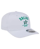 New Era Men's White Dallas Stars Team Lockup Basic 9SEVENTY Adjustable Hat