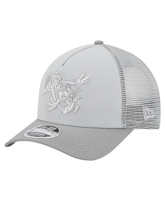New Era Men's Gray Tom and Jerry Tonal 9FORTY Adjustable Trucker Hat