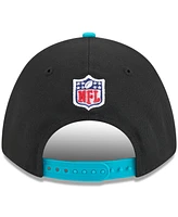 New Era Big Boys and Girls Black/Aqua Miami Dolphins 2025 Nfl Draft 9FORTY A-Frame M-Crown Adjustable Hat